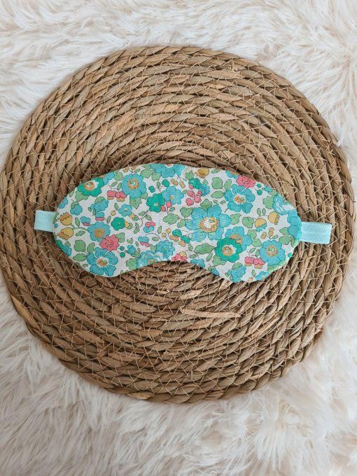 masque de nuit adulte Liberty betsy turquoise
