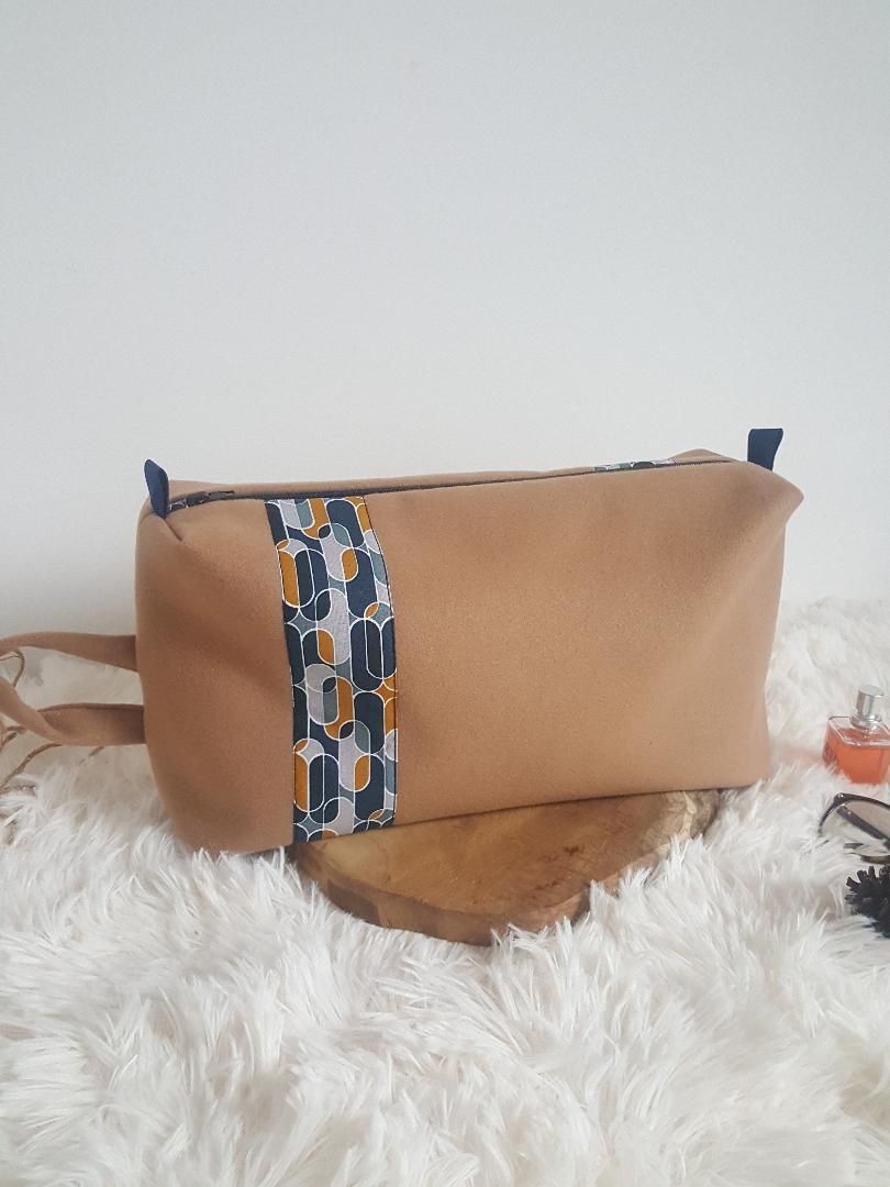 Trousse de toilette Adèle maxi - camel vintage