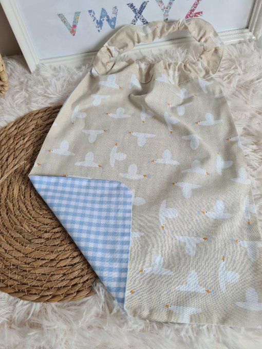 serviette de table à encolure élastique - verso coton