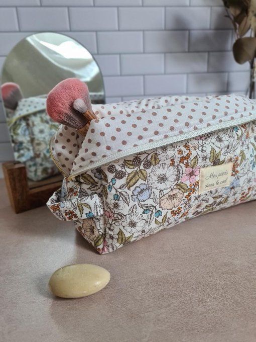 Trousse de toilette Adèle en Liberty Bramble