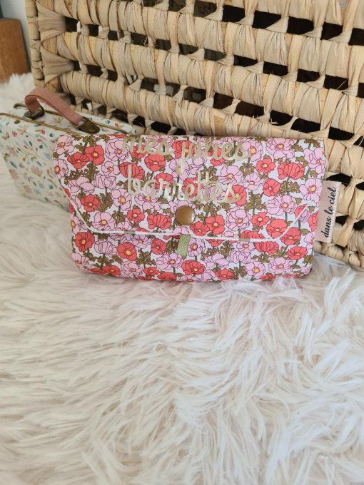 Pochette à barrettes en Liberty