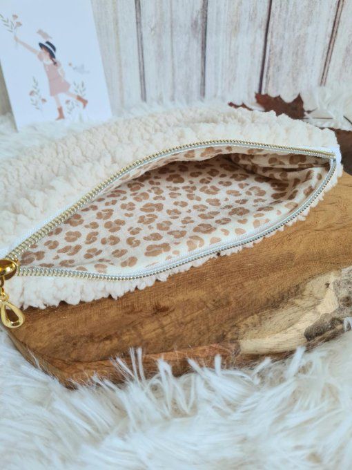 Trousse plate moumoute doublée de double gaze léo milk