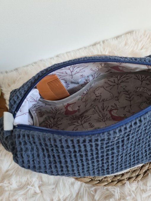 Trousse de toilette Adèle en coton imprimé