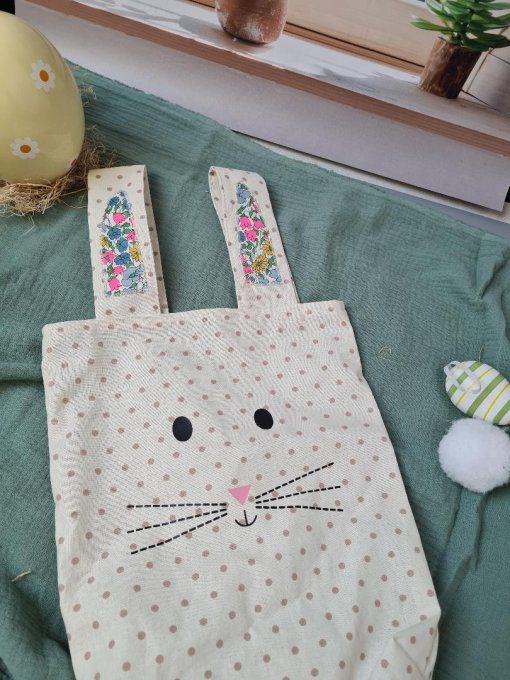 Tote bag lapin de Pâques - sur commande