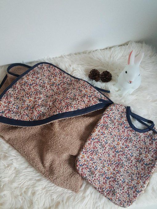 Cape de bain en Liberty wiltshire noisette
